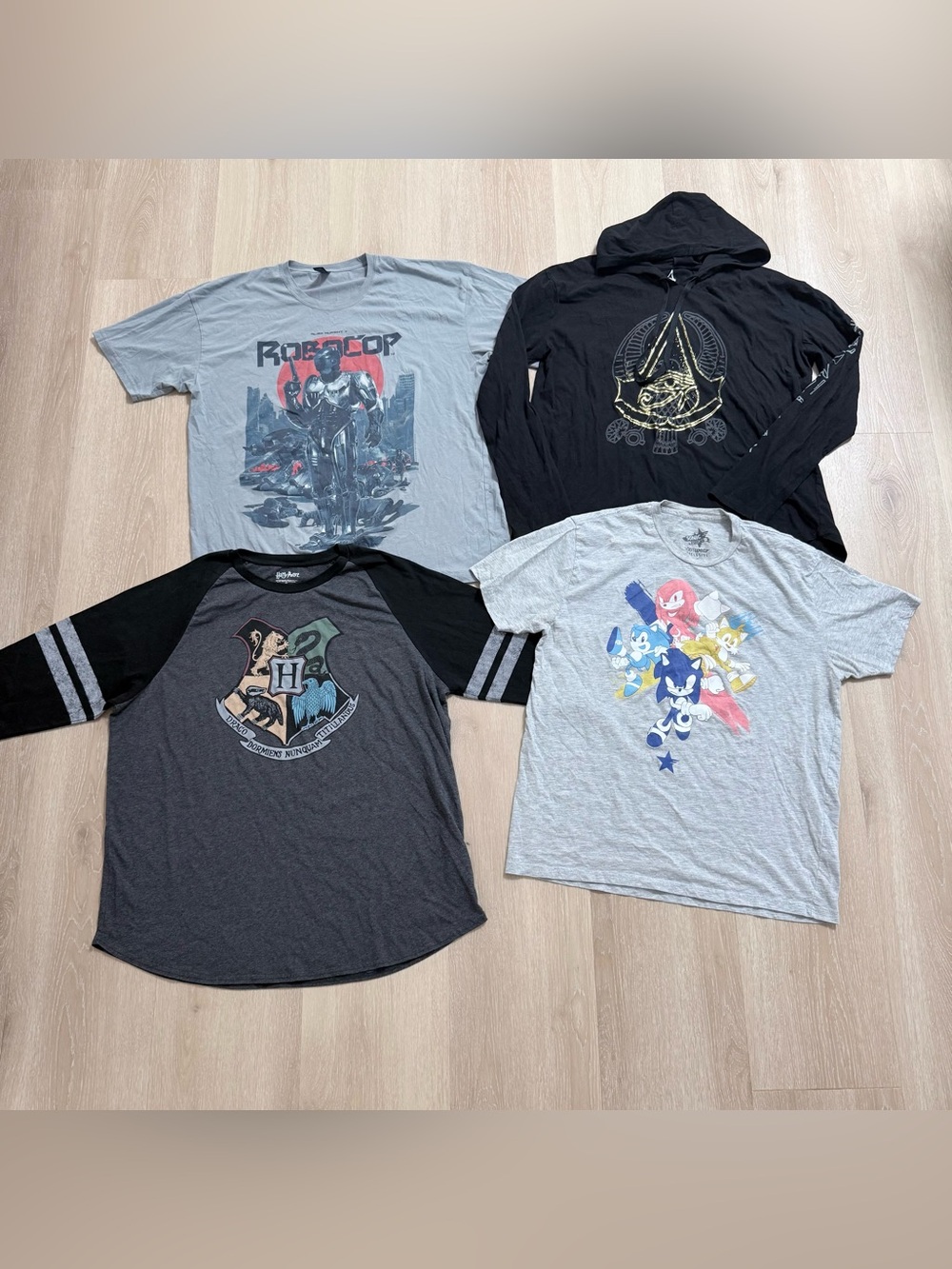 Loot Crate XL Lot (4) Robocop Assassin's Creed Sonic Harry Potter Gamer Graphic